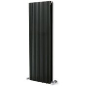 Resim Hammam 900 X 395mm Yüksek Isı Kapasiteli Dekoratif Lilac Dikey Aluminyum Radyatör Antrasit 