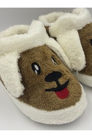 Resim Butik Kahverengi İçi Polarlı Köpek Figürlü Çocuk/Bebek Pandufu 