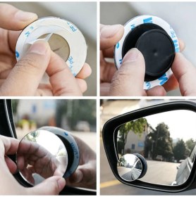 Resim Güse Kör Nokta Aynası Park Etme Aynası Yuvarlak Prizmatik 360 Derece Ayna 2 Adet 