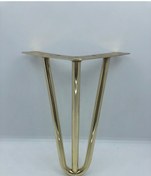Resim Karakoçaksesuar Metal, 3 Mil 18x12x12 Gold Berjer, Koltuk, Mobilya Ayağı (4 Adet 