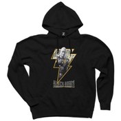 Resim Black Adam Logo Siyah Kapşonlu Sweatshirt Hoodie Siyah 