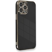 Resim Apple Iphone 14 Pro Max Kılıf Olive Plated Siyah Microsonic
