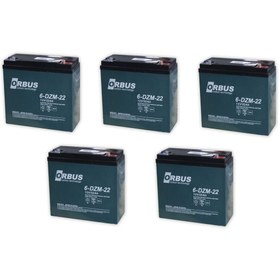 Resim ORBUS 12v 24ah 5 Li Takım Orjinal Elektrikli Bisiklet Aküsü 