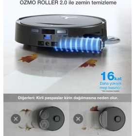 Resim Ecovacs T80S Omni Robot Süpürge + Mop Siyah 