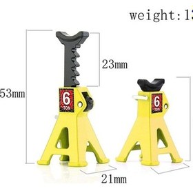 Resim Pazly 2 Adet Sarı Metal Simülasyonli Çiftli Jakk, 1/24 Kumandalı Zırhlı Araçlar İçin Tamir Aracı, Die-casting Model Parçaları 