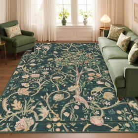 Resim Zümrüt Tonlarında Doğanın Hikayesi - TK 9 - 140x190 cm 