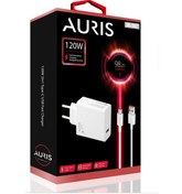 Resim Auris ARS-CH37 120 Watt USB To Type C Turbo Max Şarj Aleti + Type C Kablo Saliseli 