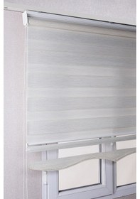 Resim Etekli Kırık Beyaz Bambu Kaliteli Güneşlik Stor Perde 