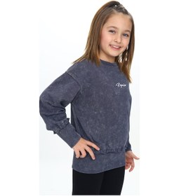 Resim Toontoy Kız Çocuk Yıkamalı Nakışlı Sweatshirt Koyu Pudra 