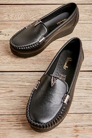 Resim Bambi Siyah Kadın Loafer Ayakkabı K01797002009 