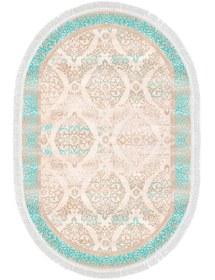 Resim Alanur Home Eko Trend Djt Yıkanabilir Kaymaz Taban Oval 3 Lü Yatak Odası Takımı 1376 Klasik Turkuaz 