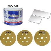 Resim Polikor Süpersoft Polyester Çelik Macunu 900 gr Uygulama Seti 