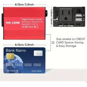 Resim Xuweiwei Red Power Inverter 12v 110v Araç Şarj Adaptörü Oto Çevirici Laptop Seyahat 