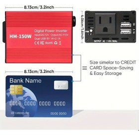 Resim Xuweiwei Red Power Inverter 12v 110v Araç Şarj Adaptörü Oto Çevirici Laptop Seyahat 