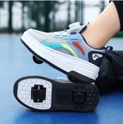 Resim Dnz Unisex Çocuk Dört Mevsim Kapanabilir Tekerlekli Paten Yürüyüş Ayakkabıları 