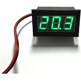 Resim Robodünya-0.56" 0-30V 3 Kablolu Dc Yeşil Voltmetre 