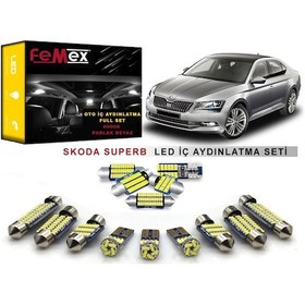 Resim Skoda Superb 2015 Sonrası Led İç Aydınlatma Ampul Seti Femex Parlak Beyaz 