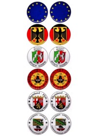 Resim CMS OTO AKSESUAR Plaka Damla Etiket Pulu Plaka Pulu Plaka Pul Sticker 12'li Plaka Damla Pul Set 