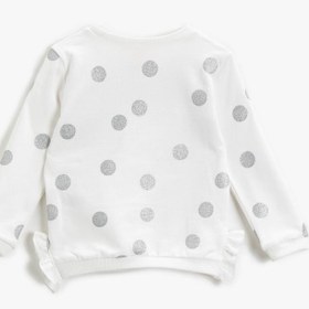 Resim Kız Bebek Pamuklu Sweatshirt Sim Baskılı Yazılı 