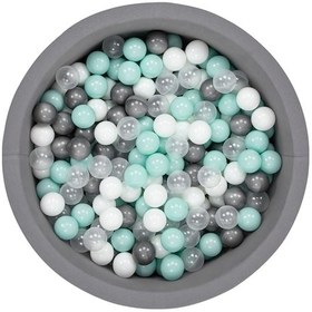 Resim Wellgro Bubble Pops Gri Top Havuzu - Gri/Beyaz/Seffaf/Mint Top 