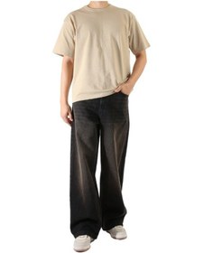 Resim Denim Siyah Wide Leg Pantolon Siyah 