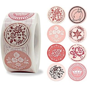 Resim Gajeena Paket Hediyesi Kapama Etiketleri, Kağıt Malzeme, 1 İnç Çap, 2 Roll 500 Adet/roll , Resimdeki Desenler, Opp Çanta İçerir Çok Renkli 