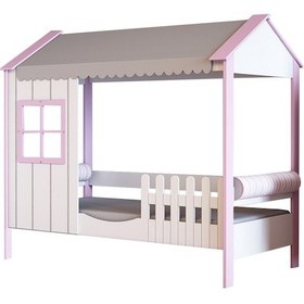 Resim Meltem Smart Cozy Pembe Montessori Çocuk Odası Karyola 100x200 CM 