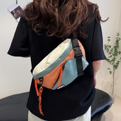 Resim Çok Cepli, Fermuarlı Kapanışlı Moda ve Cinsiyetsiz Omuz Çantası ile Retro Esintili Çapraz Çanta 