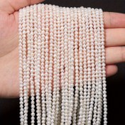 Resim 120 Adet AAA Kalite Doğal Tatlısu İncileri - 3-4mm Büyük Yuvarlak Beyaz Boncuklar, DIY Takı Yapımı İçin Toplu Gevşek Aralayıcılar El Yapımı Kolye, Bileklik ve Küpe Tasarımları, Çocuktan Yetişene Hediye için Düzgün Sferik Boncuklar (AAA Kalitesi Tedavi Edilmiş Tatlısu İncileri) 
