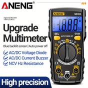 Resim ANENG SZ303 1999 Sayım Dijital Multimetre AC/DC Gerilim Akım Direnç Yüksek Hassasiyet Profesyonel Elektrik Test Cihazları 
