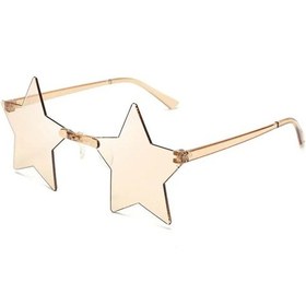 Resim Klassnum Pentagram Yıldız Şekilli Disko Gözlük - Cosplay Ve Moda Aksesuarı Fotokromikother51 Beyaz 