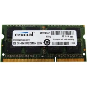 Resim Crucial PC3-10600 2 GB 1333MHZ DDR3- Notebook Ram Bellek CT25664BC1339.M8FD 