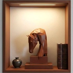 Resim Dekoratif Kitap Tutucu Kübit At Figürlü Biblo kahverengi 