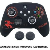 Resim Xbox Series S/seris X 9.nesil Uyumlu Desenli Oyuncu Kolu Silikon Kılıf +analog Silikon Spıder-man 