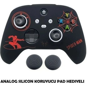 Resim Xbox Series S/seris X 9.nesil Uyumlu Desenli Oyuncu Kolu Silikon Kılıf +analog Silikon Spıder-man 
