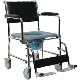 Resim We Chem Witra Tekerlekli Katlanır Klozetli Banyo Sandalyesi 