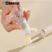 Resim 2in 1 Mini Seyahat Diş Fırçası Diş Macunu Seti Yetişkin Dışarı Çıkma Kamp İş Diş Fırçası Taşıma Derin Temizlik Ağız Bakımı 