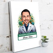 Resim Karikatürlü En Başarılı Erkek Mikrobiyolog Kanvas Tablo 