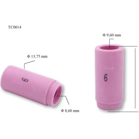 Resim Trafimet TC0014 No:6 Fındık Argon Kaynak Fincanı 13N10 Tig 9-20 Trafimet 1 adet fiyatıdır 