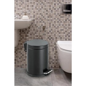 Resim Gör Seç Mutfak Çöp Kovası Siyah Paslanmaz Çelikli Pedallı 3 lt 