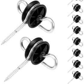 Resim Quueppty 10 Adet Elektrikli Çit Kapısı Kolu Çapası Elektrikli Çit Izolatörleri Elektrikli Çit Ahşap Direk Için Çit Teli Izolatörleri (Yurt Dışından) 