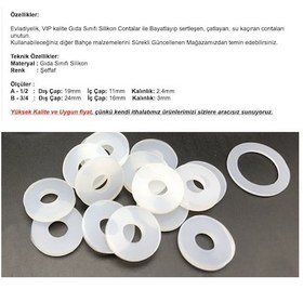 Resim MSO Yüksek Kalite Silikon Bahçe Musluk Başlık Adaptör Conta (B) 