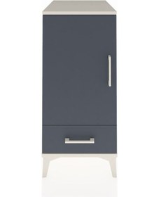 Resim Kronos Komodin 3 Raflı Tek Çekmeceli Tek Kapaklı 44x59x96 Aytaşı-antrasit Aytası 