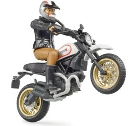 Resim Bruder Ducati Scrambler Desert Motorsiklet ve Sürücüsü 1:16 Ölçekli Lisanslı Model 