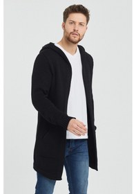 Resim Tarz Cool Erkek Siyah Desenli Triko Hırka- Hrk8085r03s Siyah 