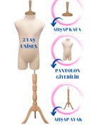 Resim 2 Yaş Pantolon Giyebilen Çocuk Terzi Mankeni Vitrin Mankeni (iğne Batmaz) 