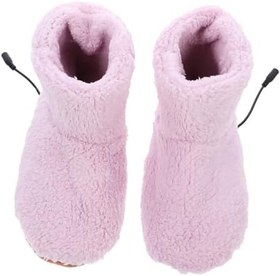 Resim FRCOLOR 1çift Usb Şarjlı Peluş Isıtıcı Ayakkabılar Konforlu Isıtmalı Tabanlıklar Kışın Sıcak Tutma İçin Uygun Ev Ofis Yurt Kullanımı 