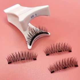Resim 4 Çift Manyetik Sahte Kirpik Seti - Tekrar Kullanılabilir, Yapıştırıcı Gerektirmez, Profesyonel Göz Makyaj Aksesuarları, Alkol İçermeyen, Kokusuz Plastik Malzeme, Sahte Kirpik Koleksiyonu. 