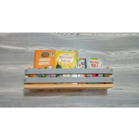 Resim EMTA 40 Cm Ahşap Raf Montessori Eğitici Kitaplık 