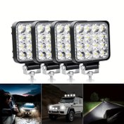 Resim 2/4 Adet Mini Ultra İnce LED Çalışma Işık Çubuğu 8.38cm Beyaz 6500k LED Pod'lar Off Road Spot Flood Işın Traktör Kamyon SUV ATV Ekskavatör 12V 24V Sürüş Sis Farları, Pilsiz 